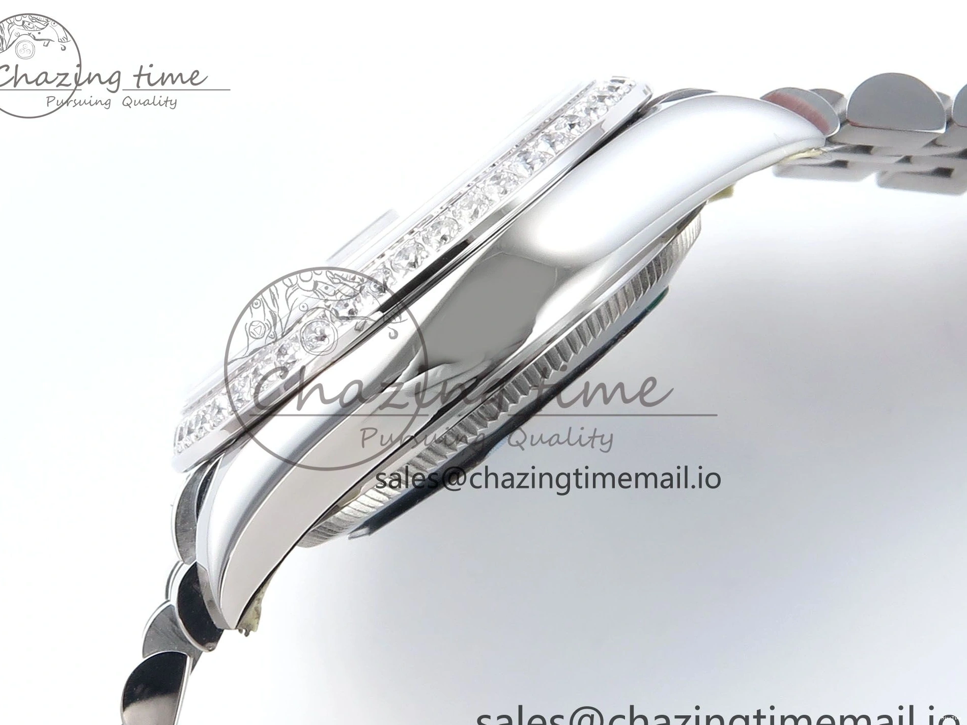 MiroTime 0205 Vibrant DateJust 31 278384RBR ARF 1:1 Best Edition 904L Steel Black Diamonds Dial Diamonds Bezel on SS Jubilee Bracelet ETA 457